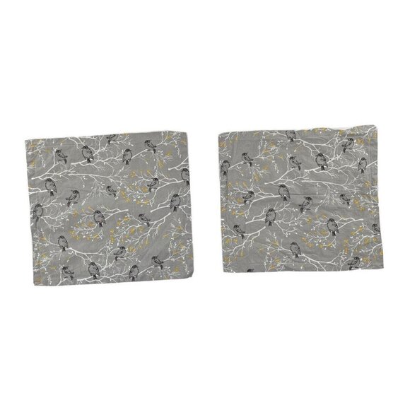 Bird & Floral Fall Pillow Case Covers 15.5”x 14.5”Envelope Closure COVERS ONLY - Picture 1 of 6